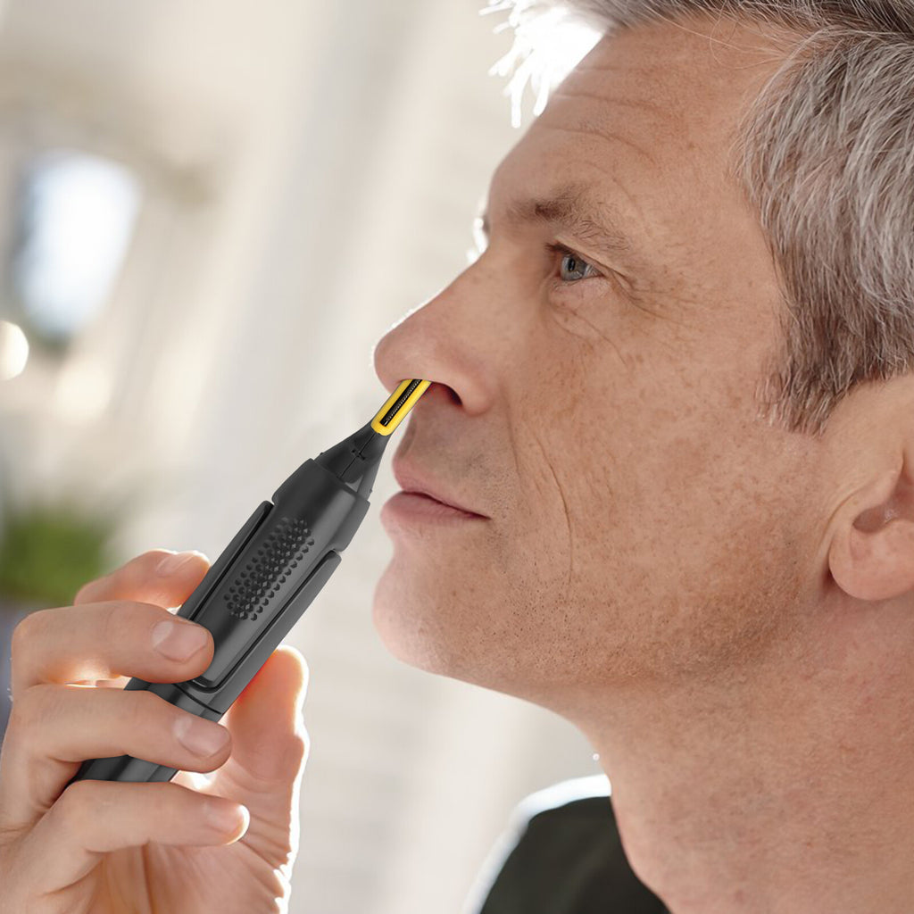 Men's Electric Nose Ear Hair Trimmer & Facial Grooming Kit - Portable, Waterproof, Painless