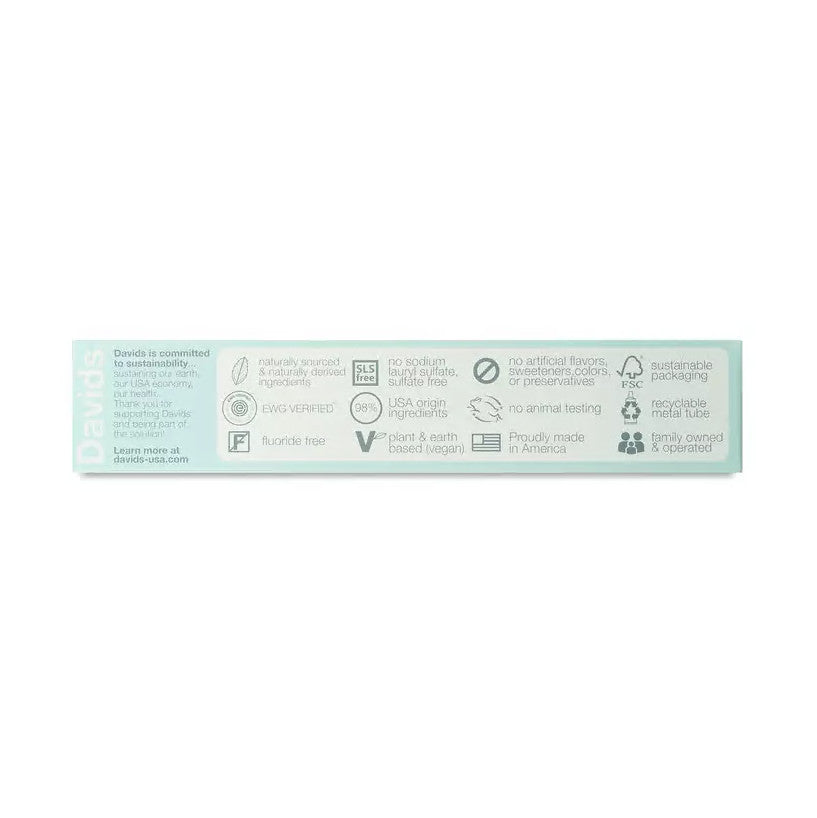 Peppermint Toothpaste Pack of 3 - Fluoride-Free, Whitening, Antiplaque, Recyclable Metal Tube