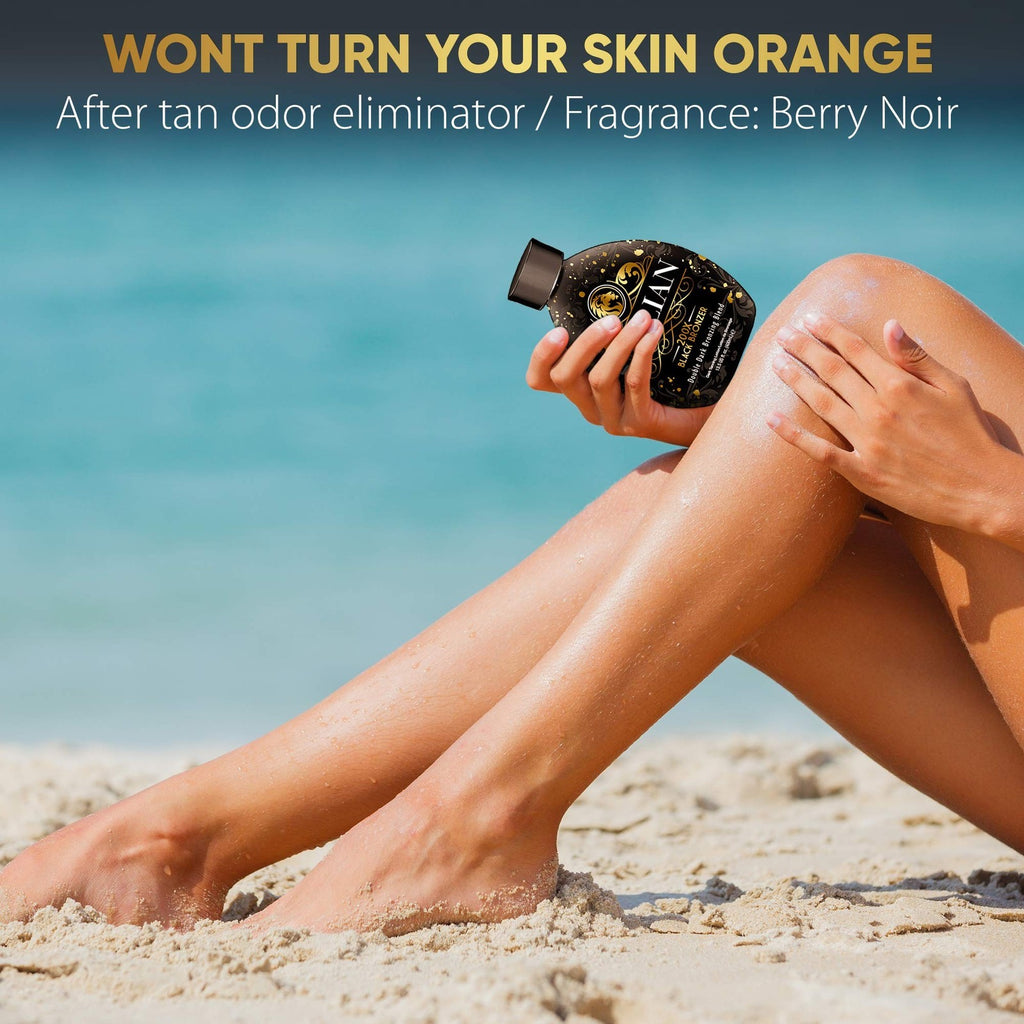 Dark Black Bronzer Tanning Lotion for Glowing Skin - Self Tanner & Sunless