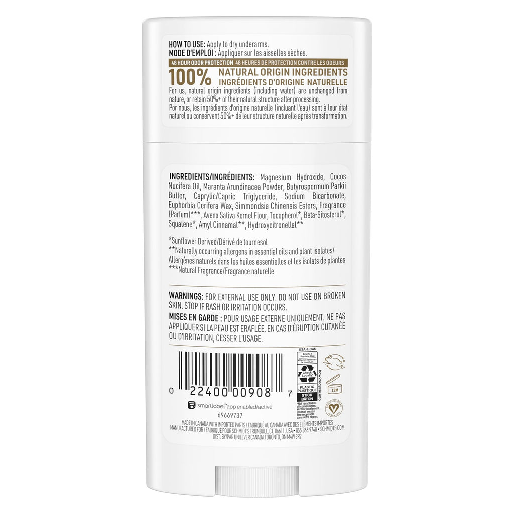 Natural Vanilla & Oat Milk Deodorant Stick - Vegan & Cruelty-Free, 2.65oz