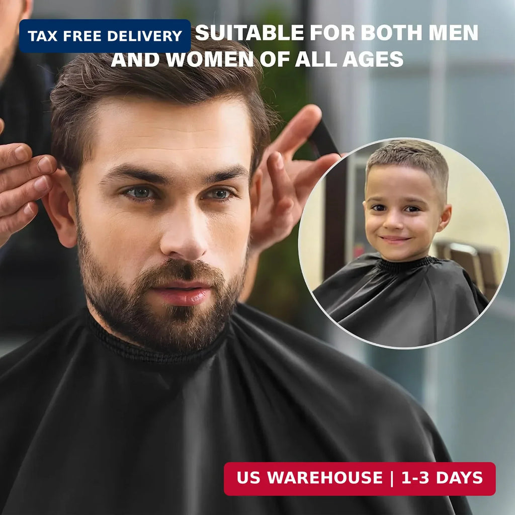 Waterproof Barber Cape with Adjustable Neck - Professional Haircut Cover