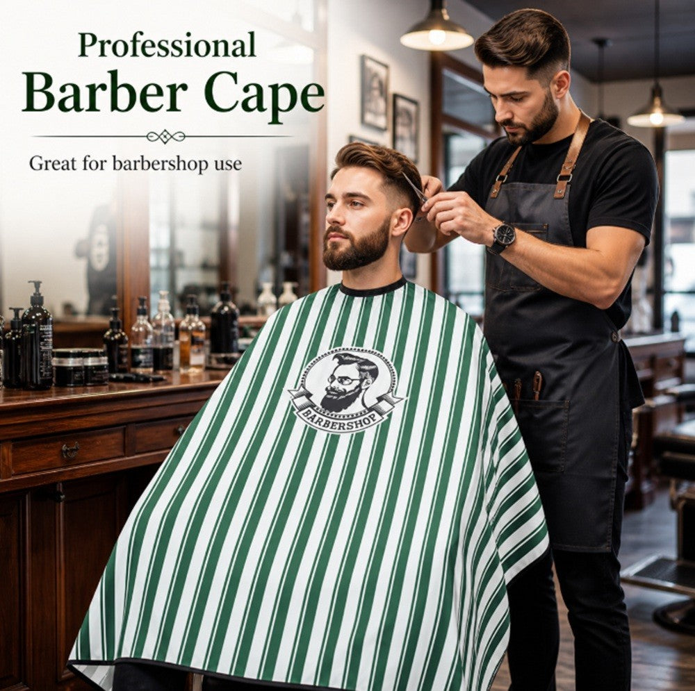 Waterproof Hair Cutting Cape with Snap Closure - Salon & Barber Gown