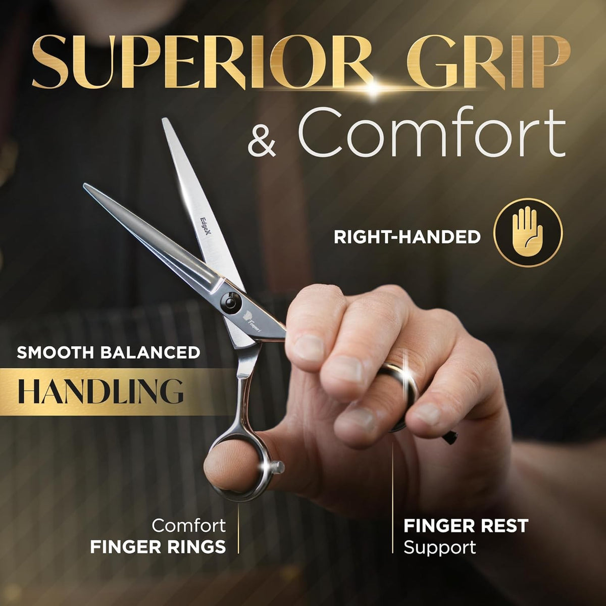 Professional Hair Cutting Scissors 6 Inch Barber Shears for Salon & Home