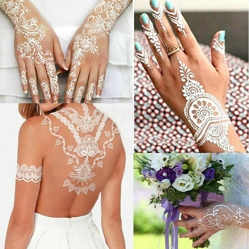 White Henna Temporary Tattoo Cones - 6 Pack