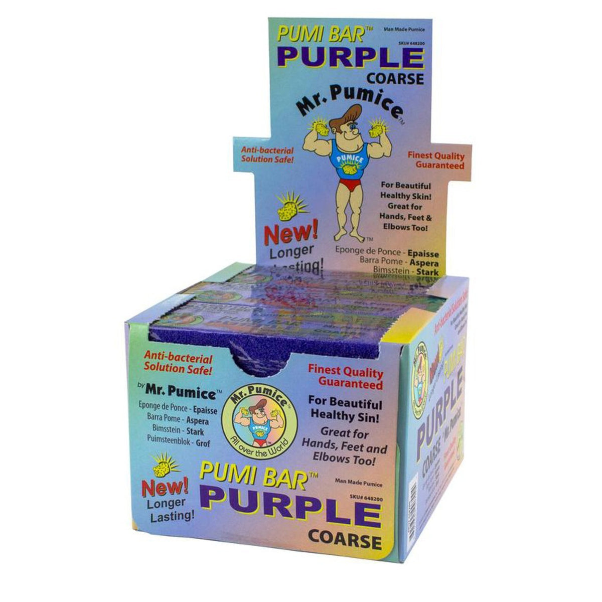 12 Pack Coarse Pumice Pumi Bars for Foot Care - Purple