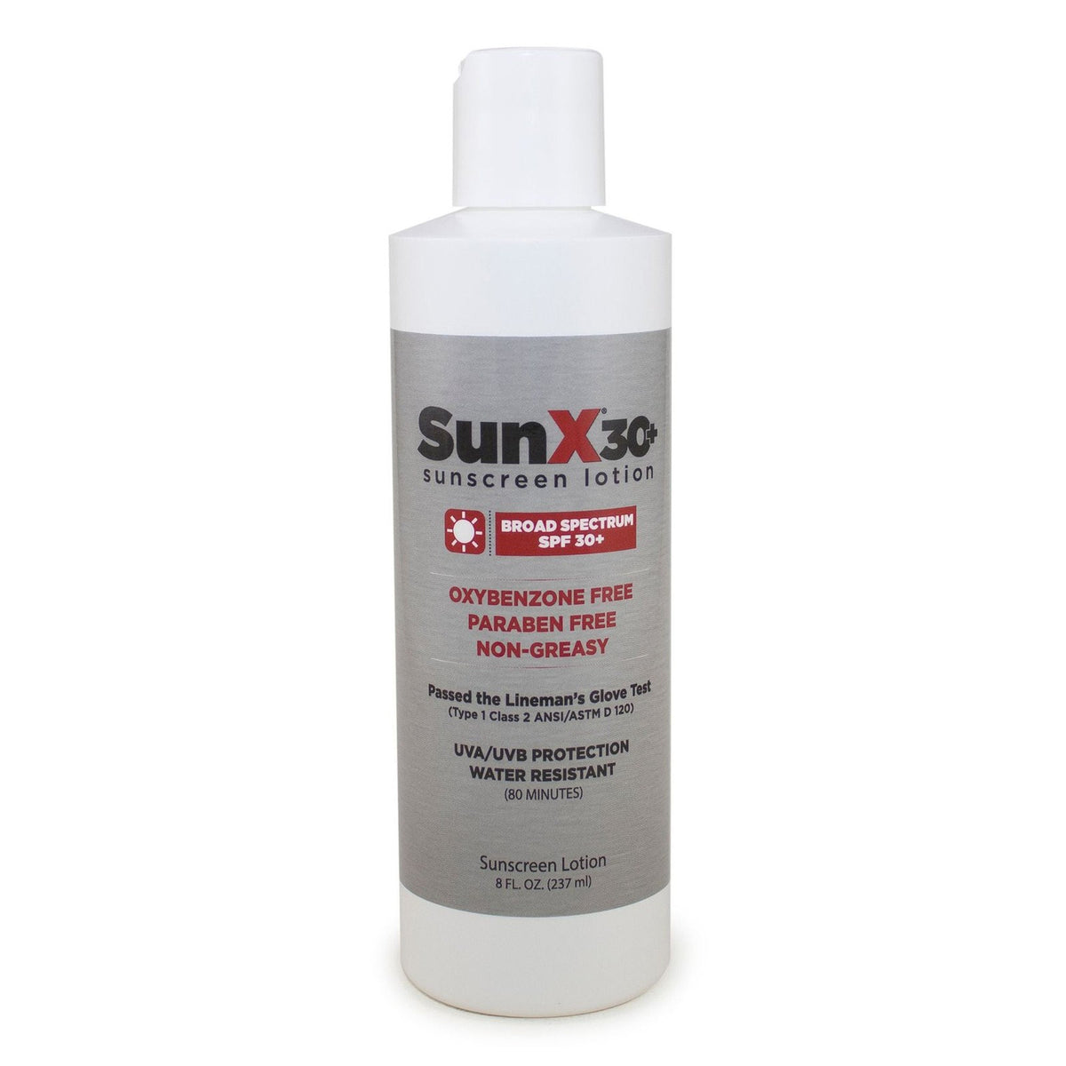 SPF 30 Sunscreen Lotion - PABA & Oil Free with Aloe Vera & Vitamin E, 8 oz Bottle