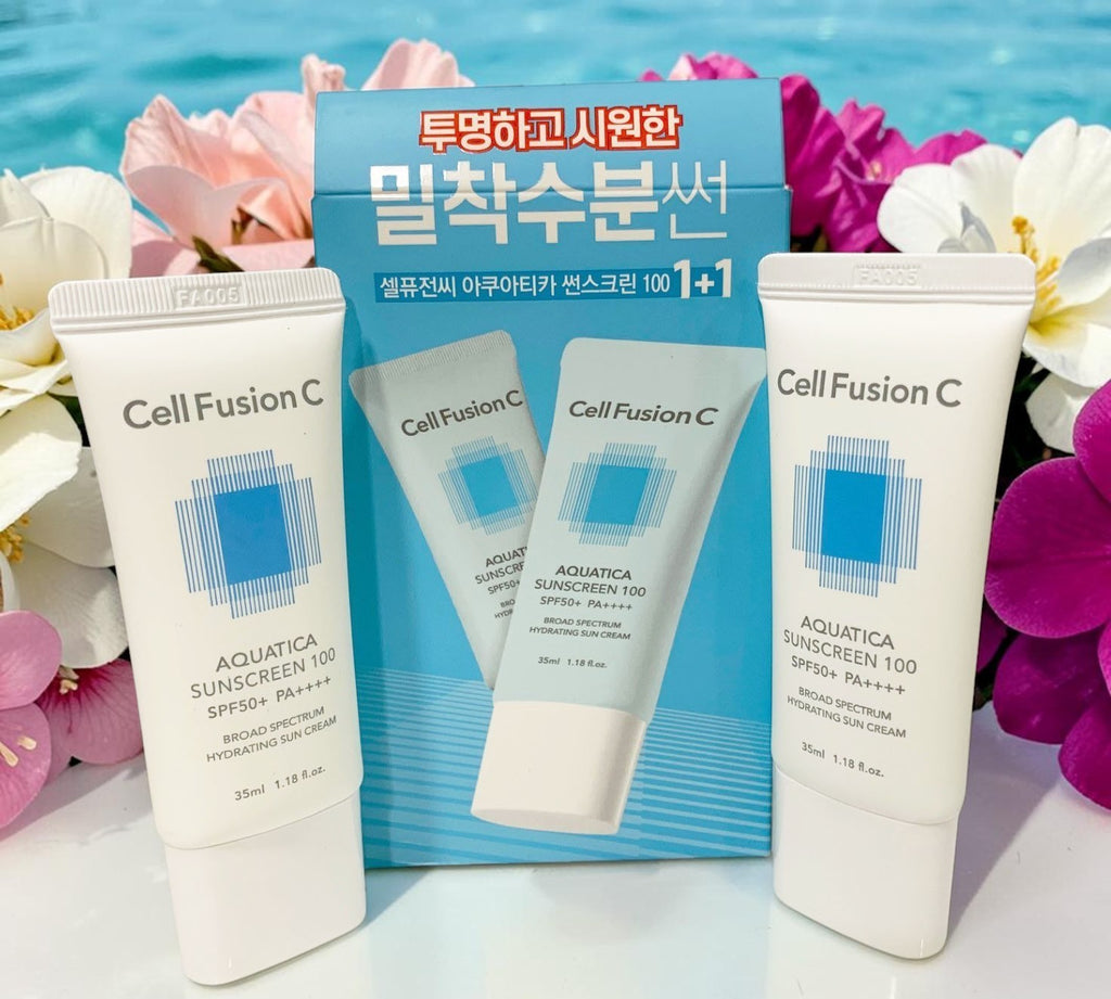 Cell Fusion C Aquatica Sunscreen SPF 50+ Hydrating Sun Cream Set of 2