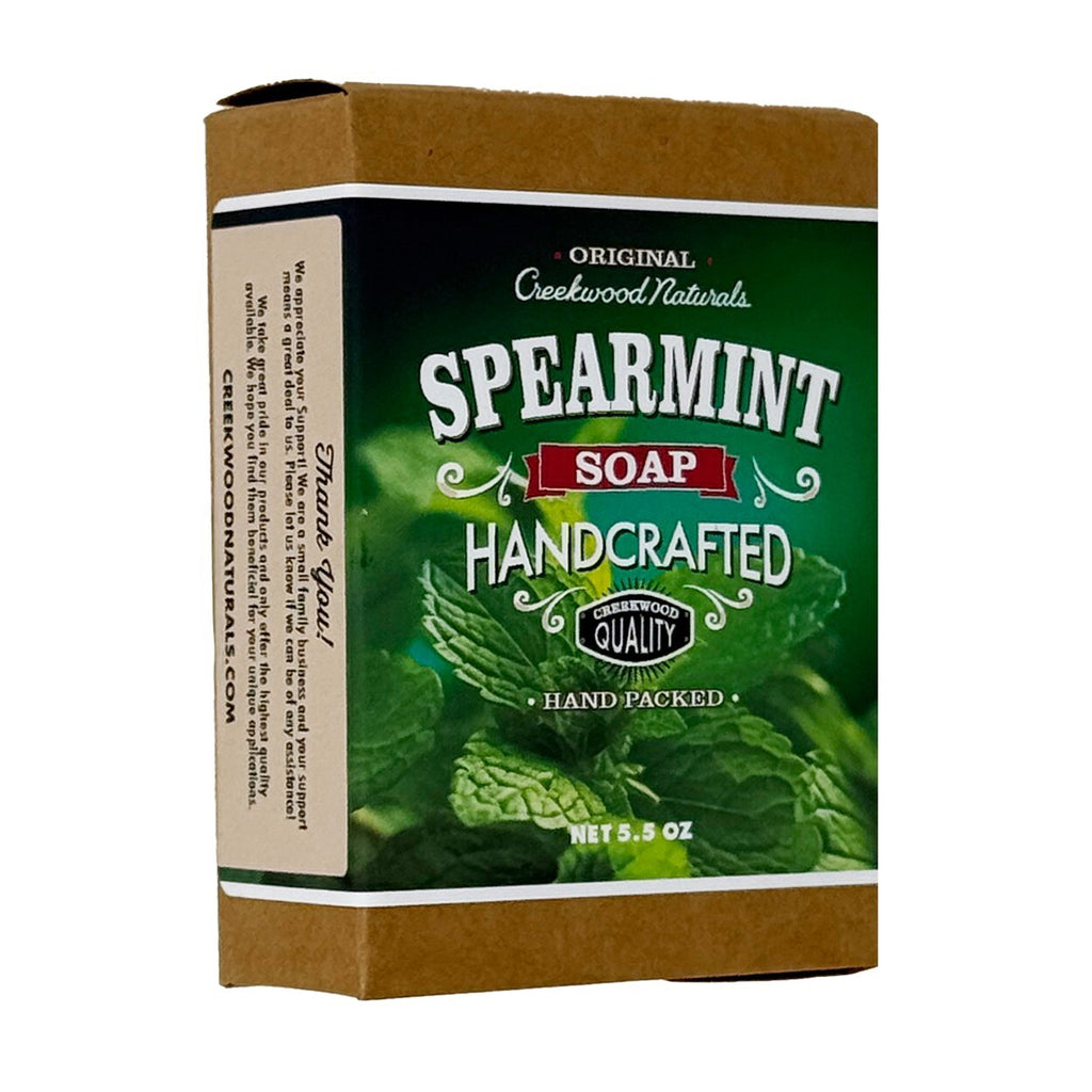 Natural Spearmint Soap Bar - Handmade, Chemical-Free, Rejuvenating