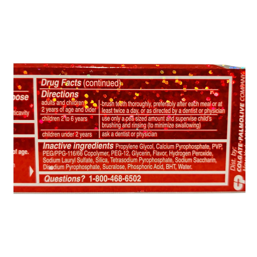 Colgate Optic White Advanced Sparkling White Toothpaste 2% Hydrogen Peroxide - Mint 3.2 oz