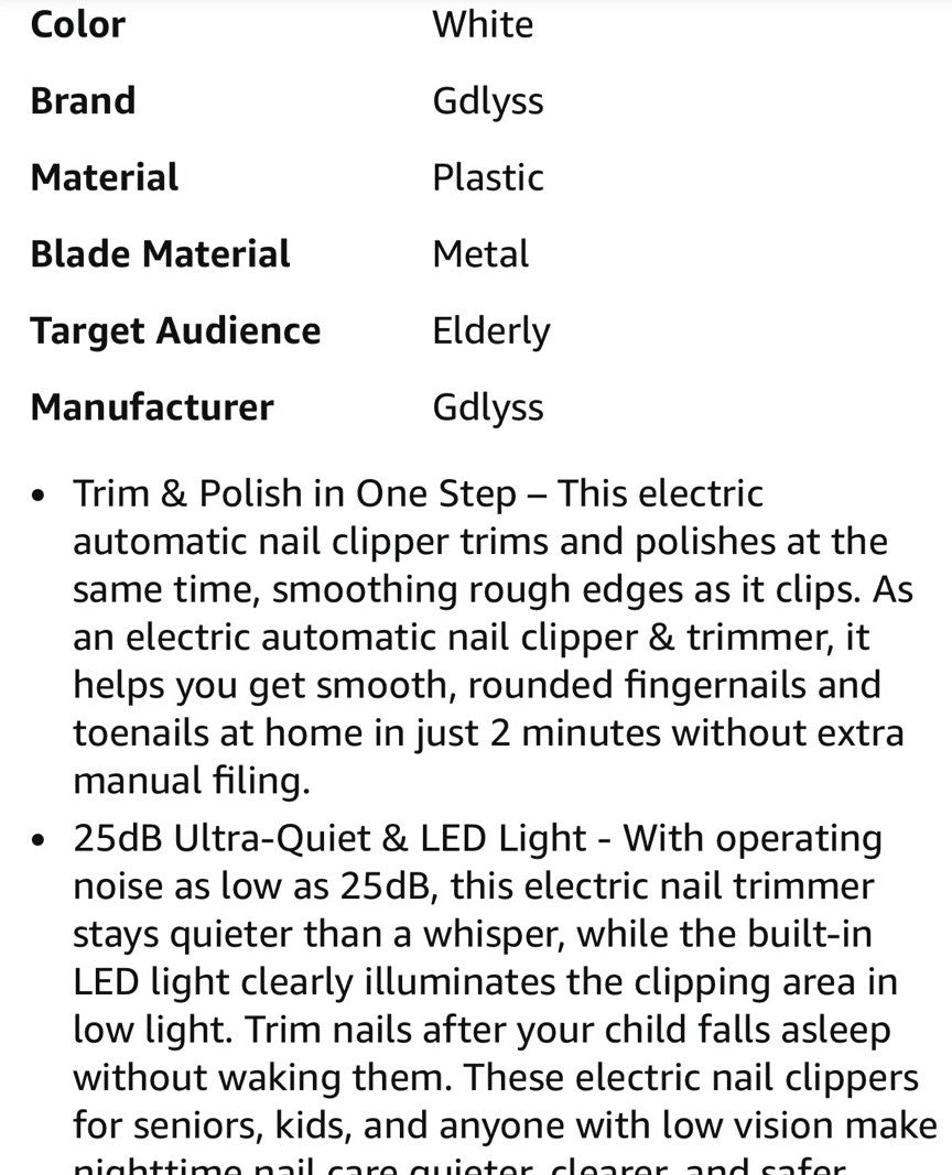 Electric Nail Clipper with LED Light & Nail Catcher - Safe Trimmer