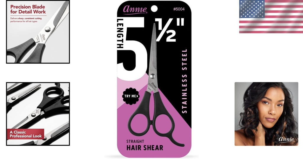 Professional 5.5 Inch Rust-Resistant Hair Cutting Scissors - Ambidextrous