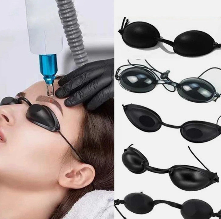 UV Tanning Bed Goggles Eye Protection Black Sunbathing Eyewear