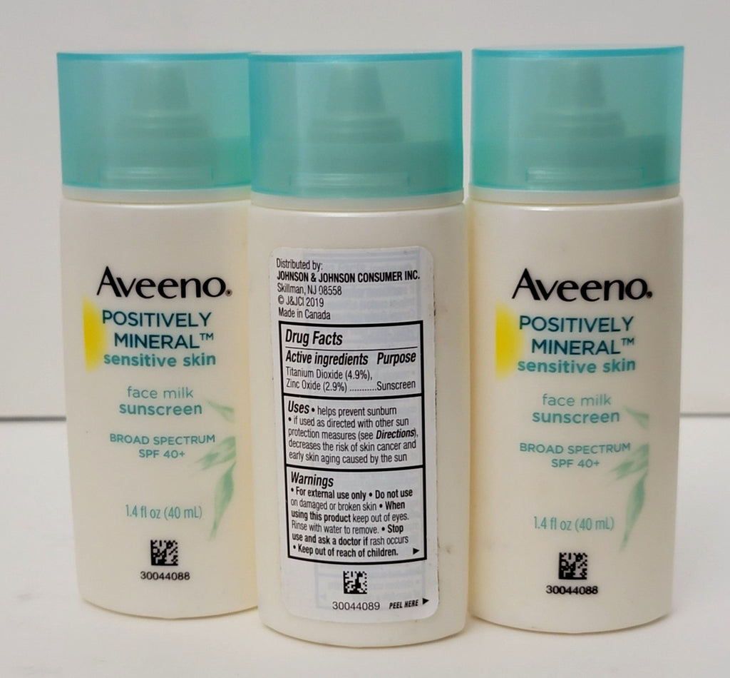 Mineral Sensitive Skin Face Sunscreen SPF 40+ 3 Pack - Broad Spectrum, Face Milk