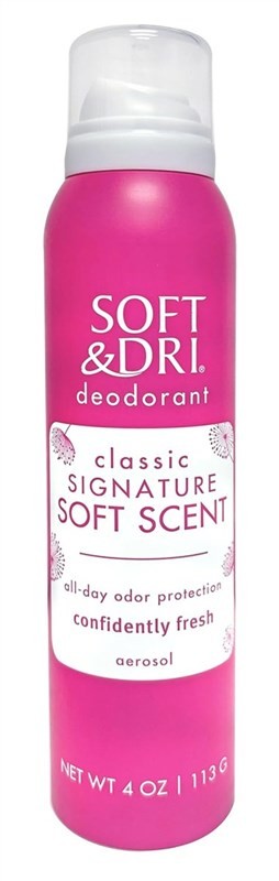 (2 Pack) Soft & Dri Classic Deodorant Aerosol - 4 Ounce, All-Day Odor Protection