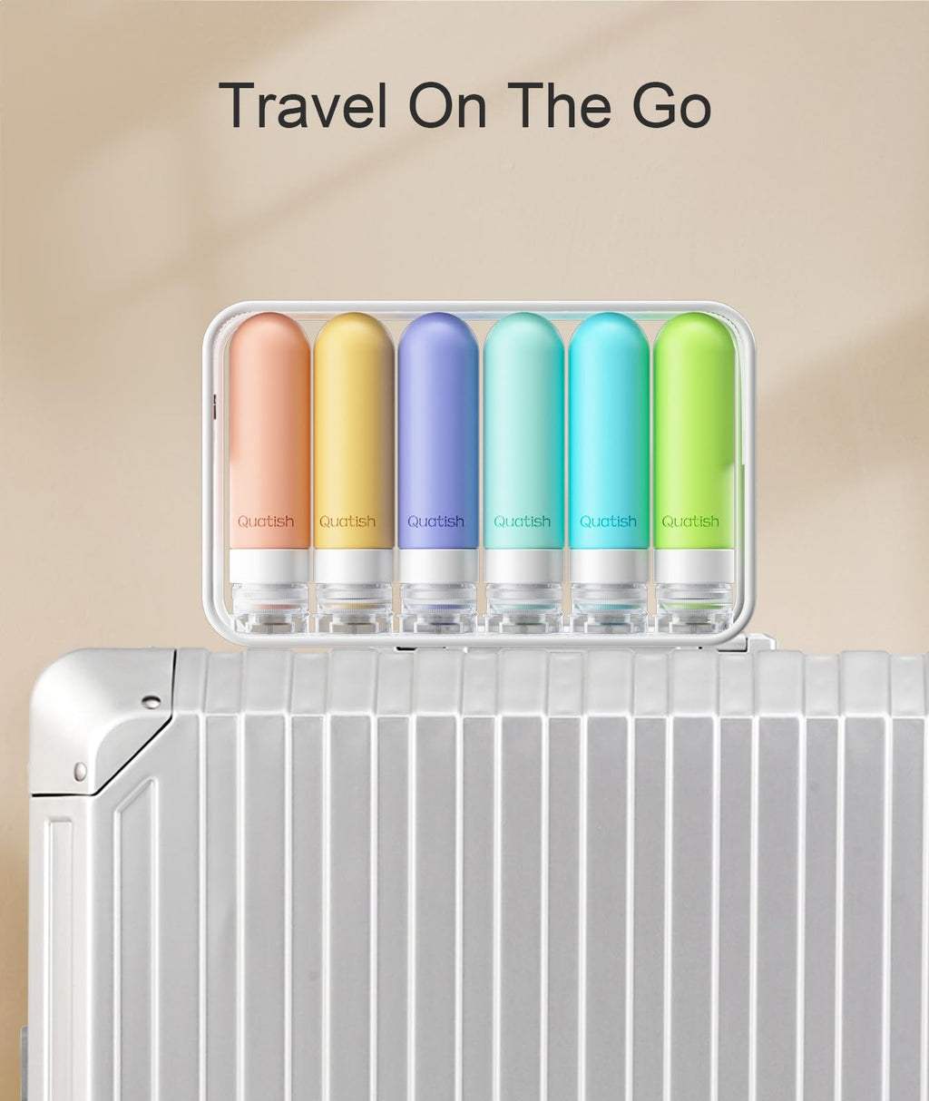 Leakproof Travel Bottles Set – 6 Pack TSA Approved Silicone Toiletry Containers