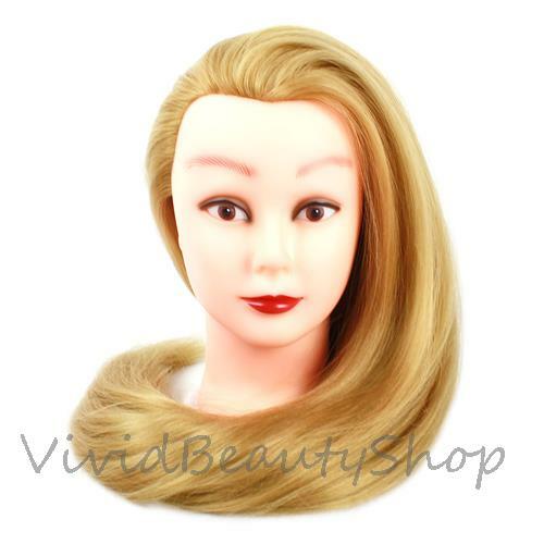32-Inch Cosmetology Mannequin Hair Wig Head for Hair Styling Practice - Blonde