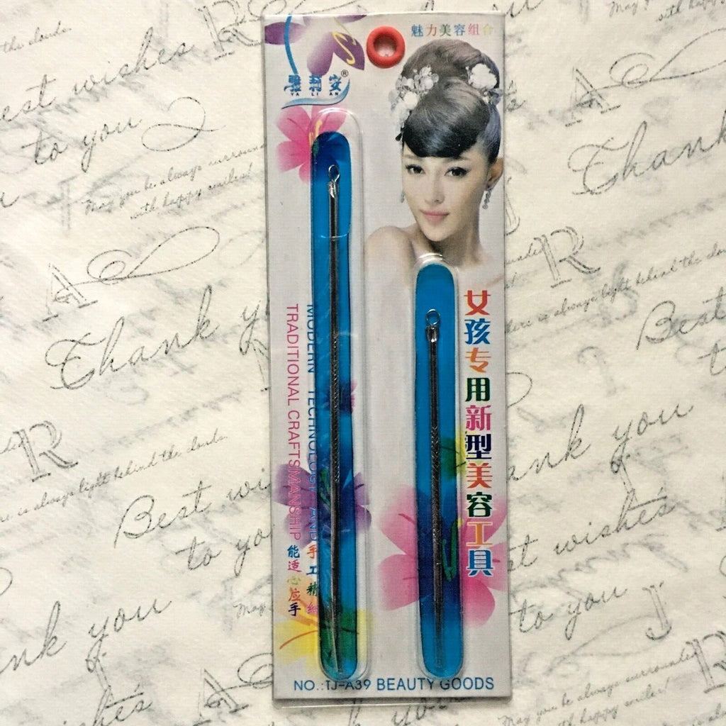 2 Pack Blackhead Remover Pins for Pore Clearing - Facial Extraction Tools