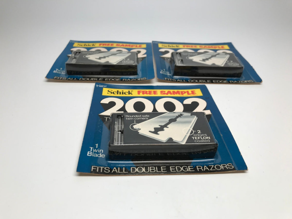 Schick Twin Double Edge Razor Blade Pack of 3 - NOS, Single Blades