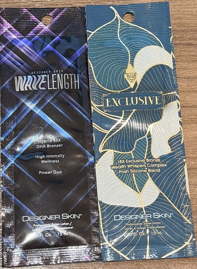 Indoor Tanning Lotion Sample Pack - Hybrid & Bronze Formulas, 2 Pack