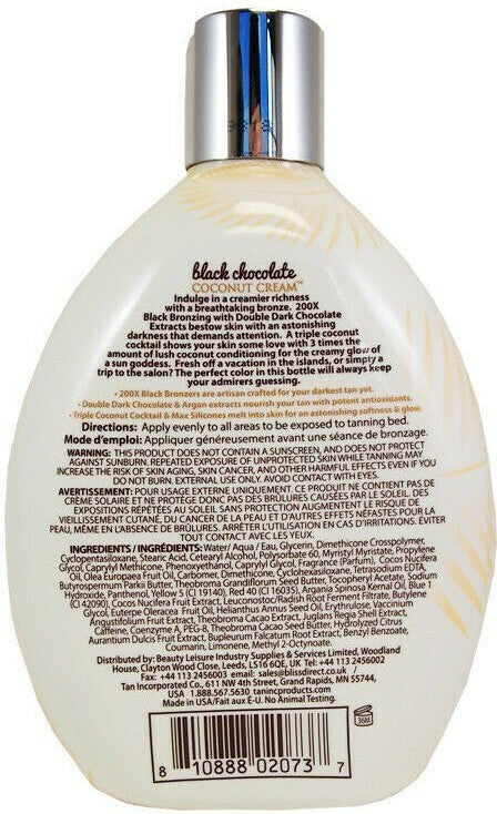 Brown Sugar Black Chocolate Coconut Bronzer Tanning Lotion 13.5oz