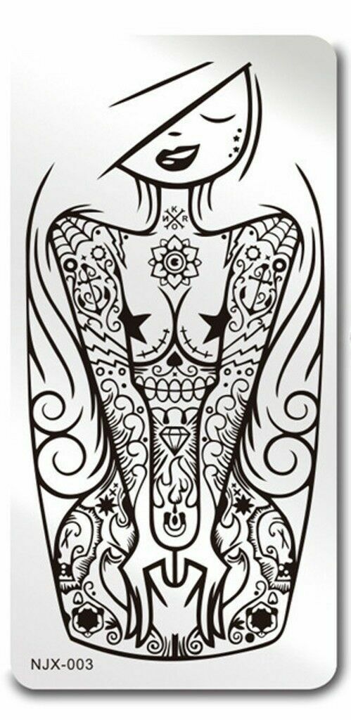Nail Art Stamping Plate Ocean Girl Design DIY Manicure Tool