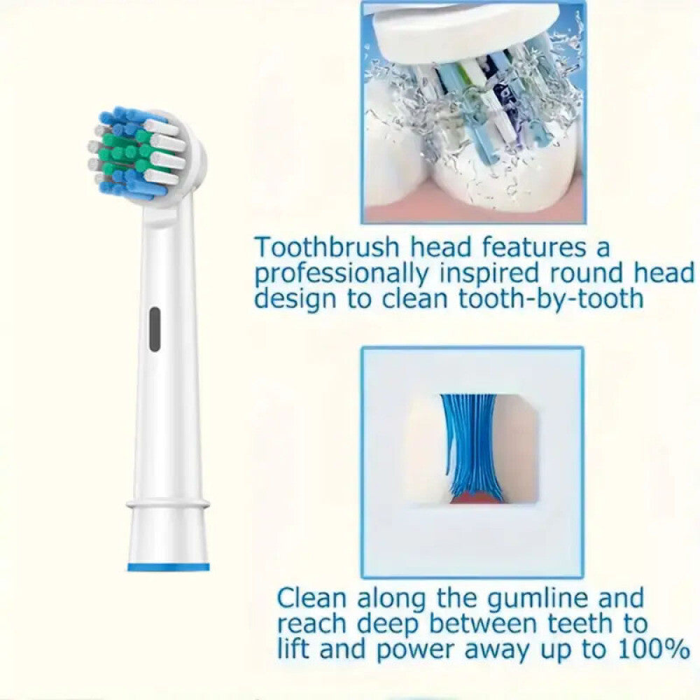 Rechargeable Electric Toothbrush with Rotating Brush Heads for Deep Cleaning Adults