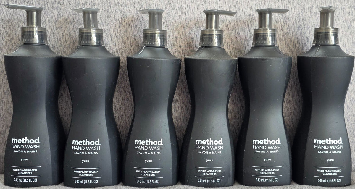 6 Pack Method Yuzu Hand Wash Gel - Biodegradable 11.5 fl oz