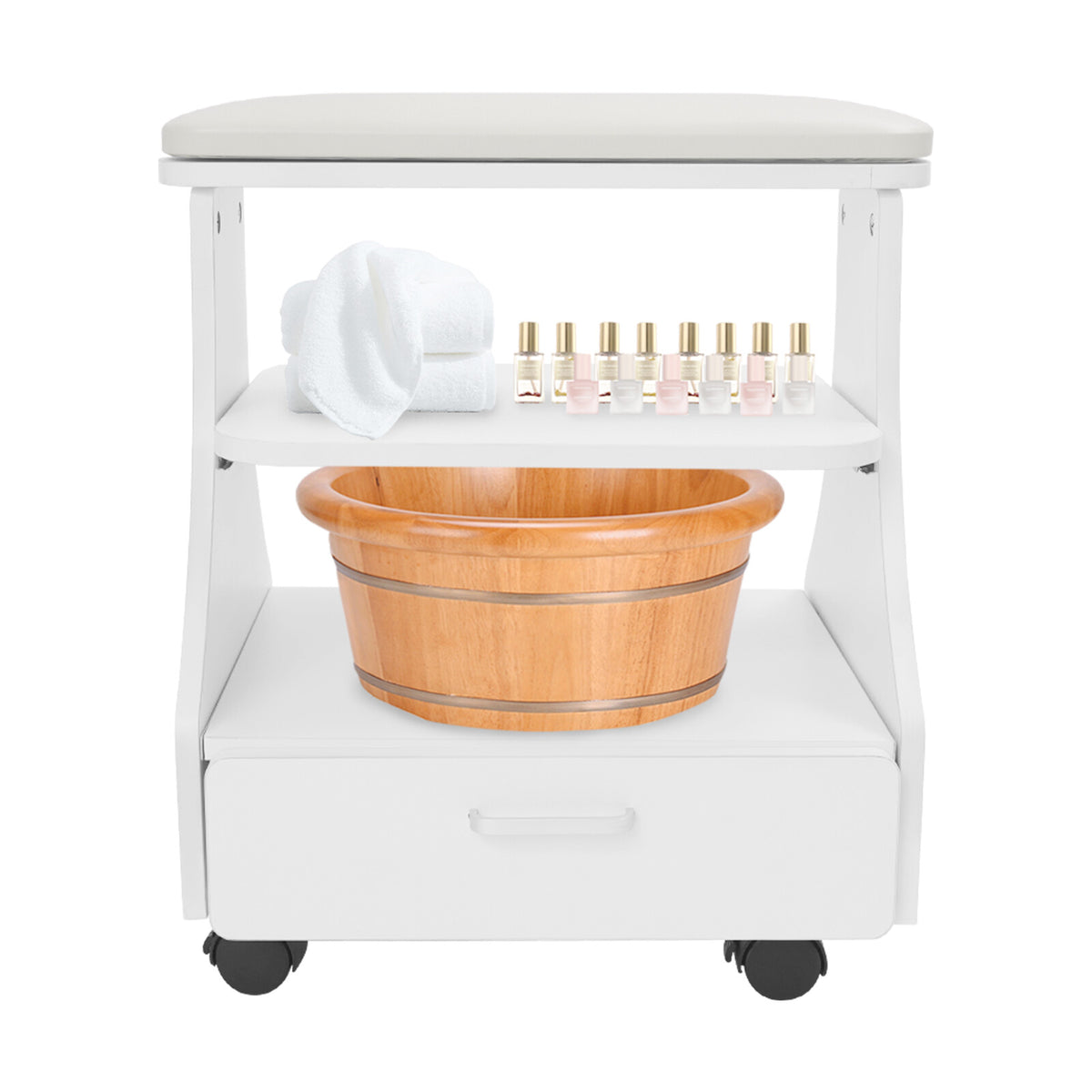 Manicure Pedicure Trolley Cart for Nail Salon, Mobile Salon Storage Organizer