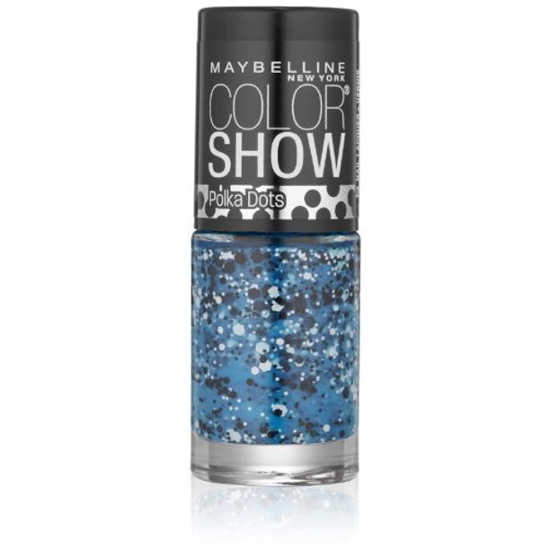 Nail Polish Set with Polka Dots Design - 2 Pack Blue Nails