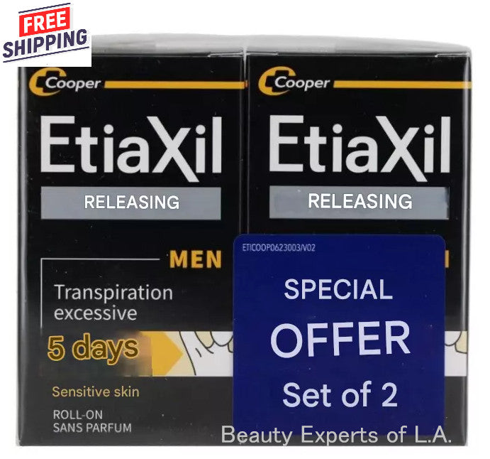 Men's Anti-Perspirant Deodorant Roll-On Sensitive Skin 2 Pack 15ml