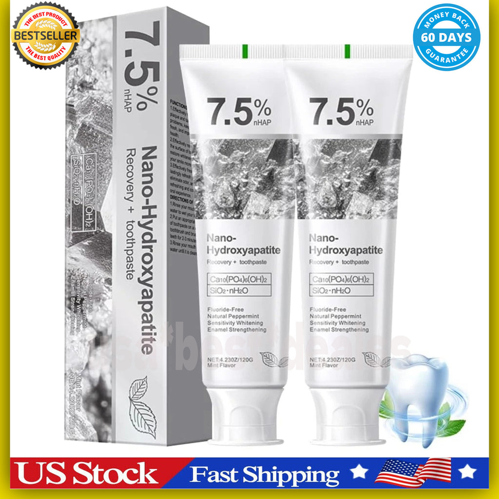 Nano Hydroxyapatite Toothpaste 7.5% Fresh Mint - Pack of 2