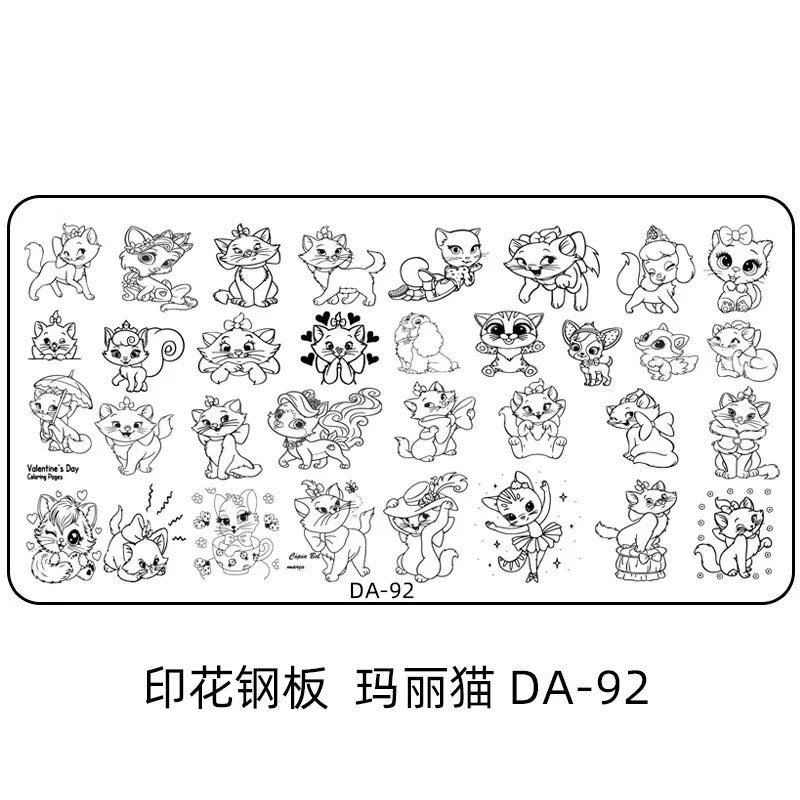 Nail Stamping Plate DA-92 for Nail Art and Design