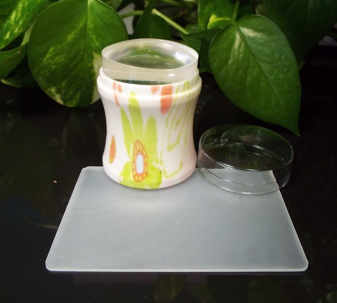 Large Nail Stamper for Nail Art Stamping with Clear View Tubular Design