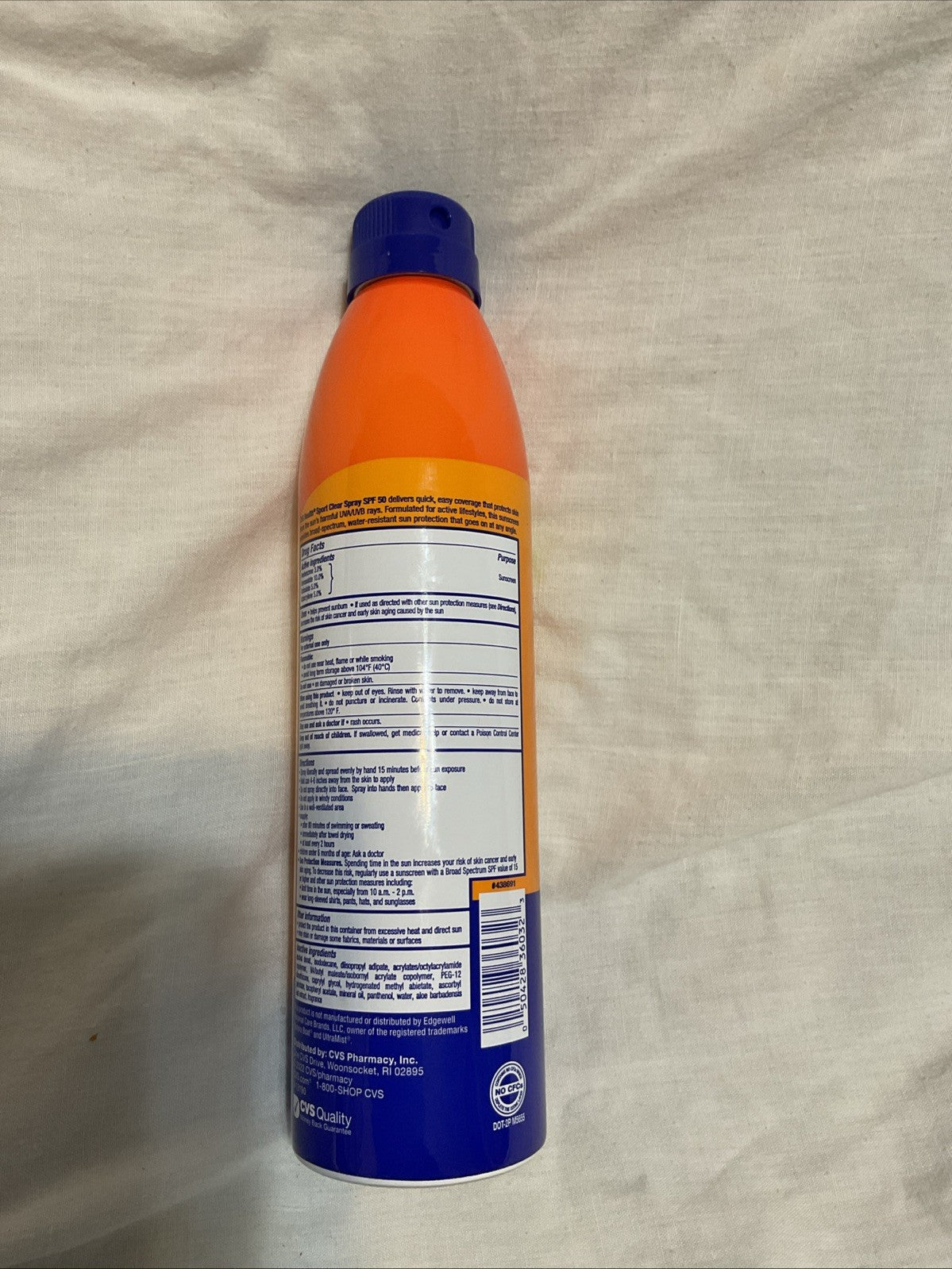 CVS Health Sport SPF 50 Clear Spray Sunscreen 9.1 oz. Broad Spectrum SPF