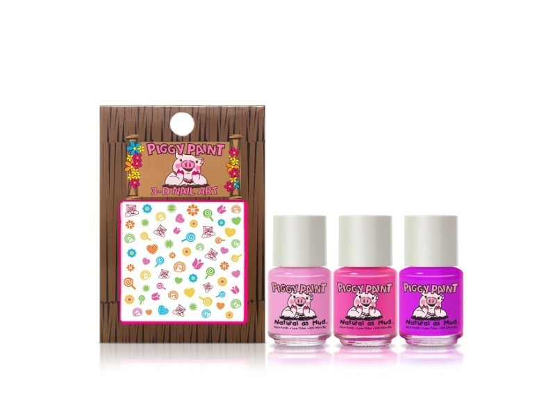 Kids Rainbow Nail Polish Set - Non-Toxic Water-Based, 3 Colors Safe for Children