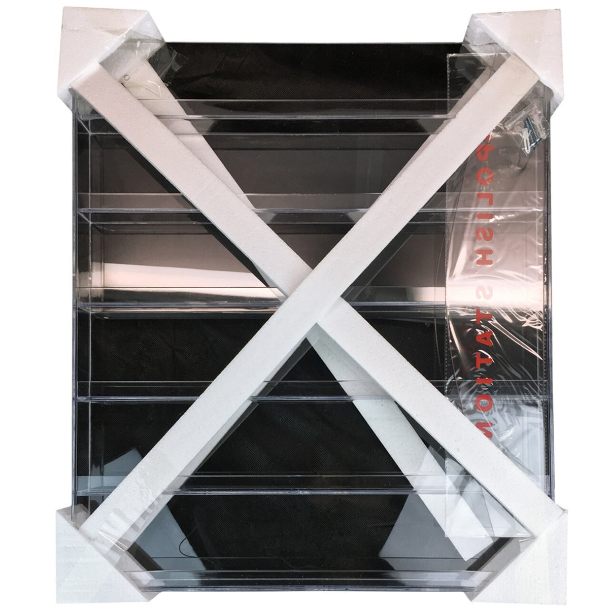 Acrylic Nail Polish Wall Rack Display Holders for 32-96 Bottles with Mirror