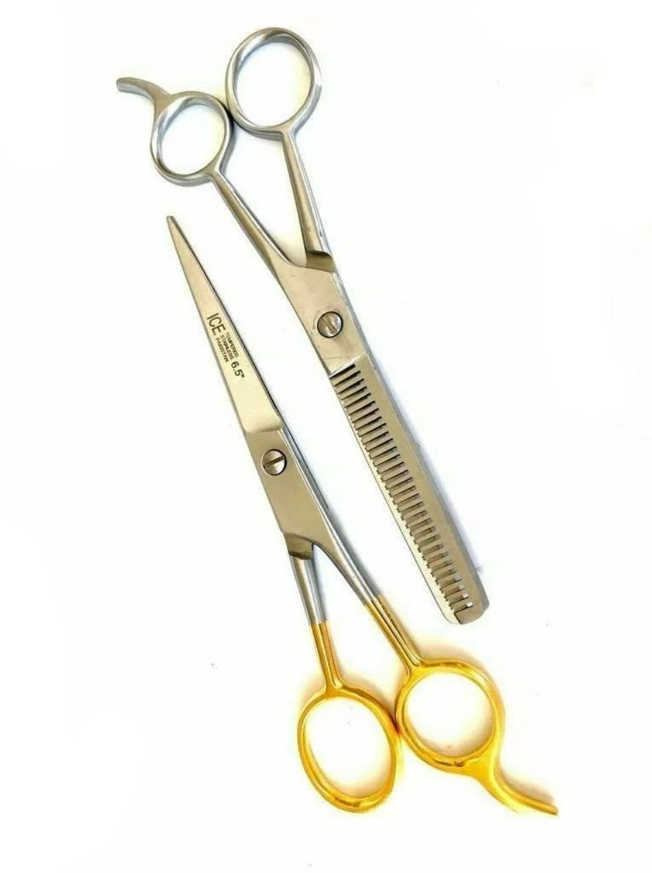 6.5-Inch Professional Hair Cutting Japanese Scissors Thinning Barber Shears Set