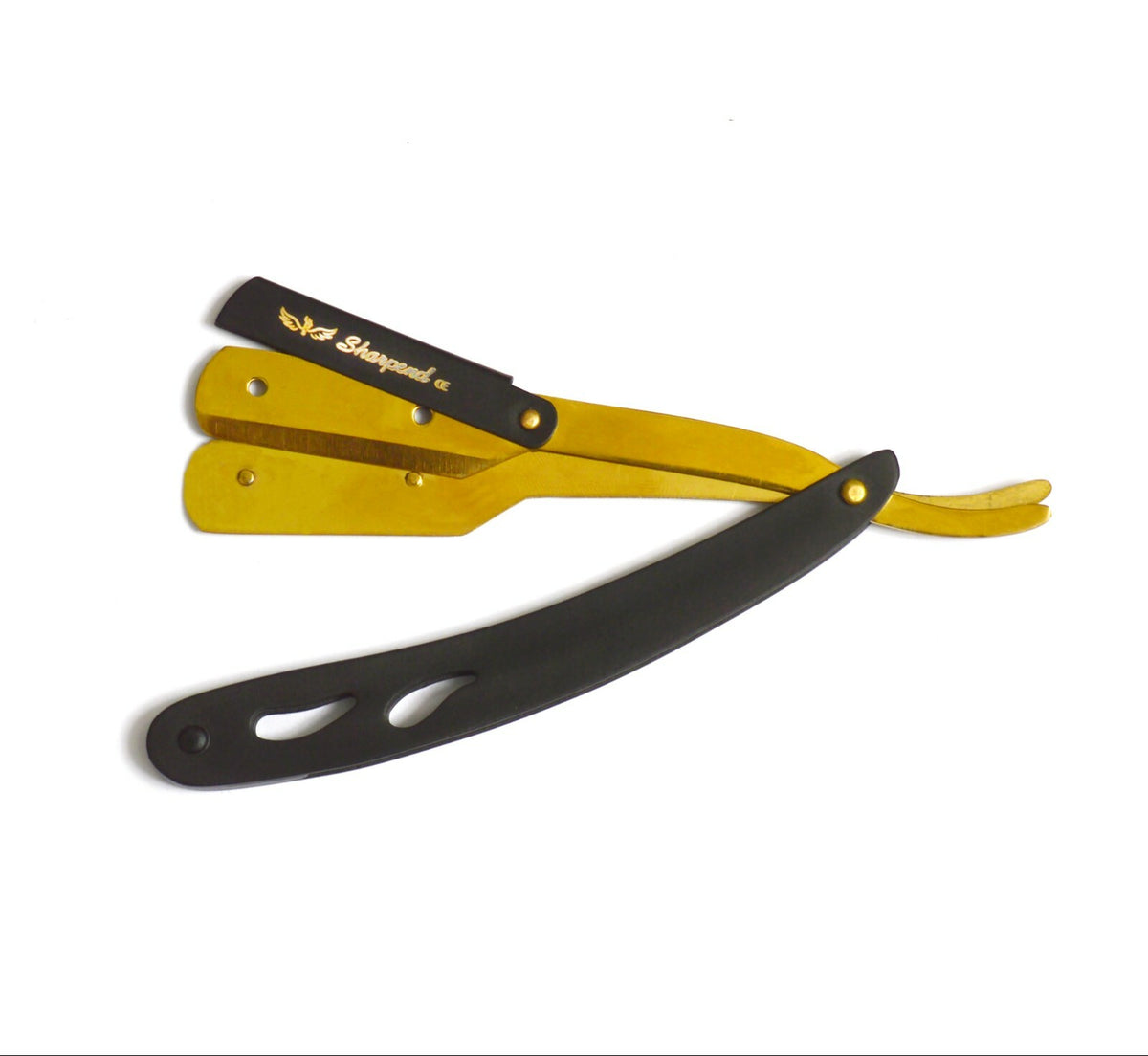 Gold 5.5 Inch Barber Hair Cutting & Thinning Scissors Set with Free Razor & Tweezer