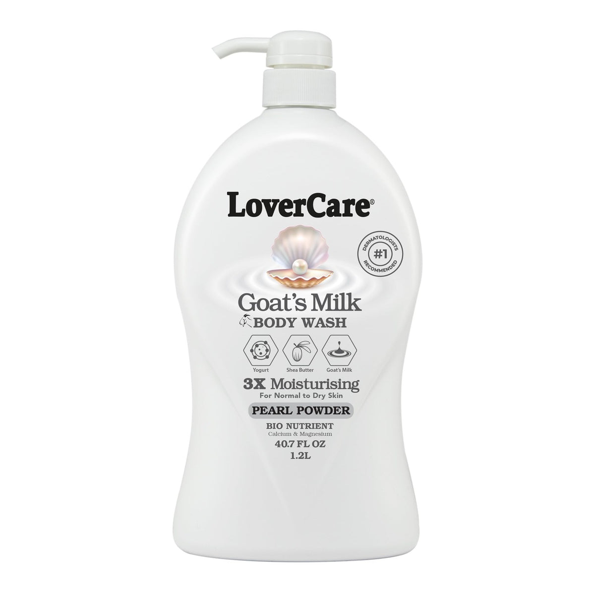 Goat's Milk Body Wash with Pearl Powder 40.7 oz - Nourishing Moisturizing Shower Cream