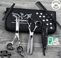 Japanese Stainless Steel Hair Cutting Shears Set for Barbers and Stylists - 6.5 Inch Professional Scissors Kit