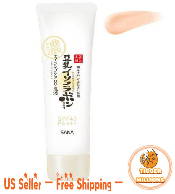 Soymilk UV Sunscreen Lotion SPF43 PA+++ 50g - Japan Import, 6-in-1 UV Protection