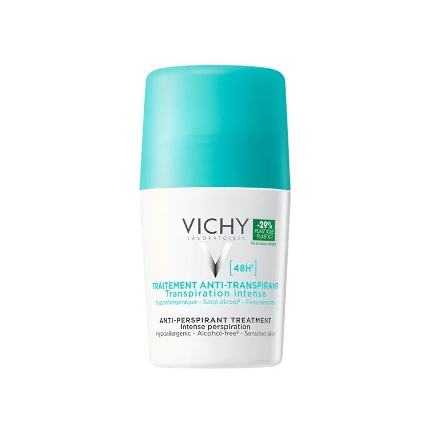 Vichy 48H Anti-Perspirant Roll-On Deodorant for Sensitive Skin - 2 Pack