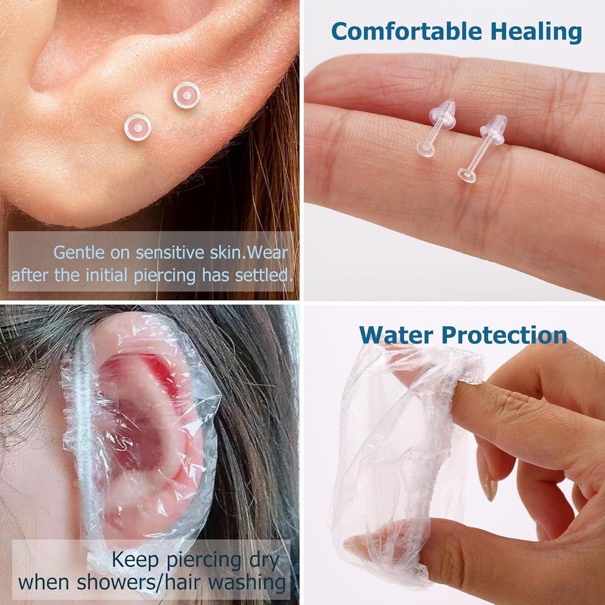 Disposable Stainless Steel Ear Piercing Gun Kit with Preloaded Cartridges