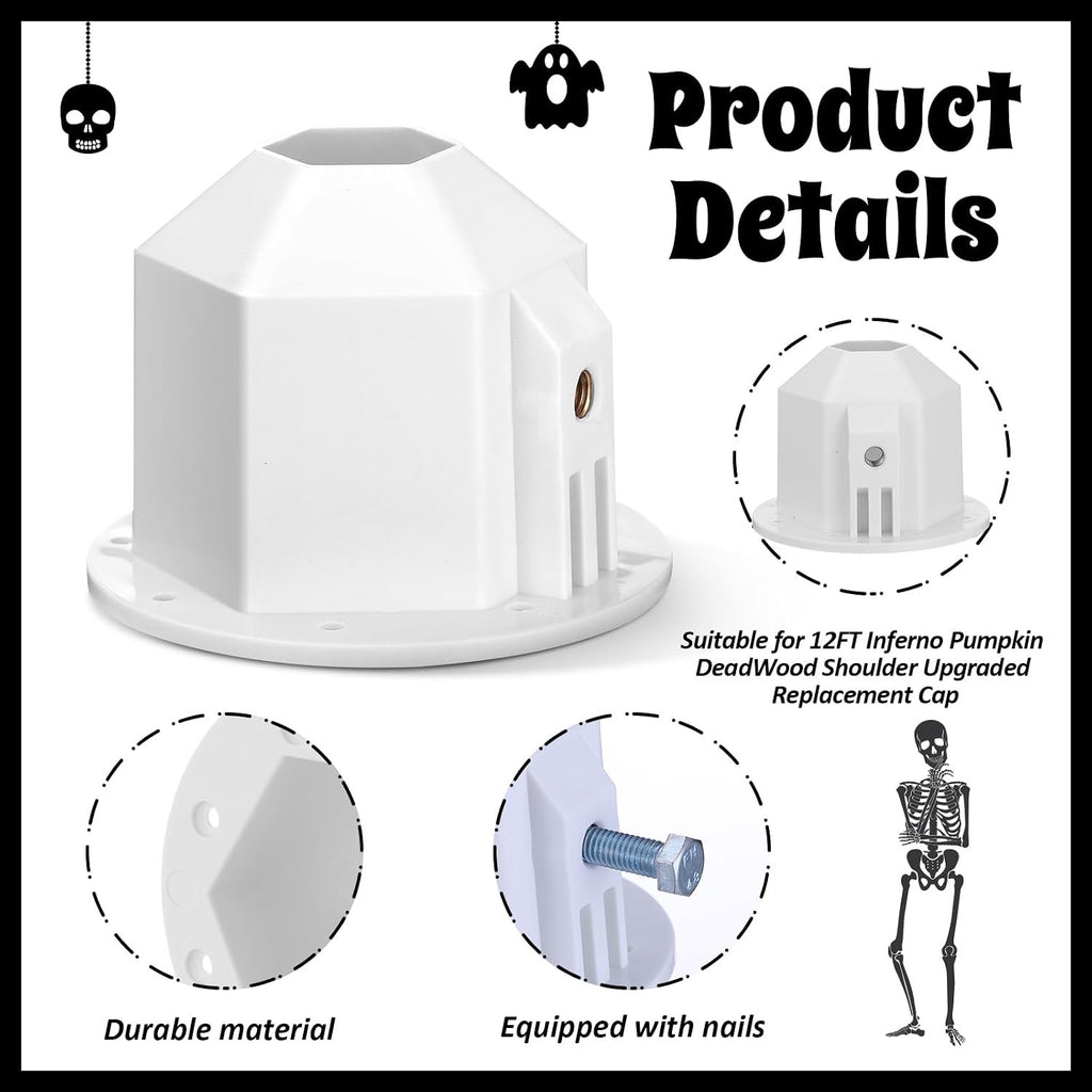 Skeleton Replacement Shoulder Parts for 12 Ft Halloween Skeleton - White