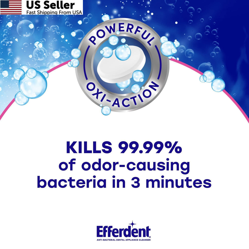Denture Cleaner Tablets - Complete 5-in-1 Oral Hygiene, 44 Count
