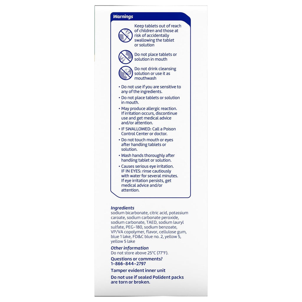 Dental Appliance Cleanser Tablets - Antibacterial Retainer & Mouthguard Cleaner, 60 Count