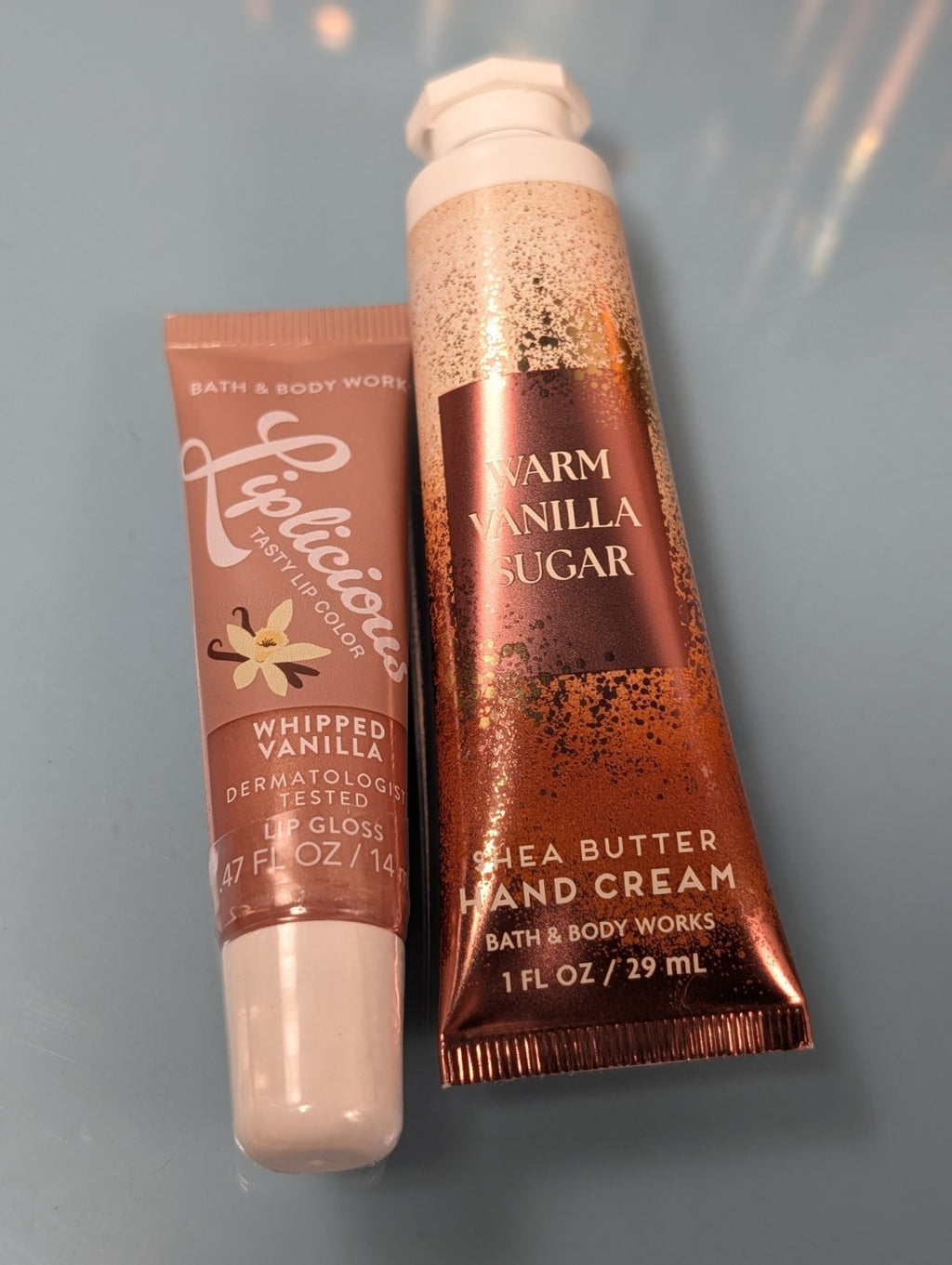 Bath & Body Works Warm Vanilla Sugar Body Care Set Mist Lotion Scrub Lip Gloss Soap