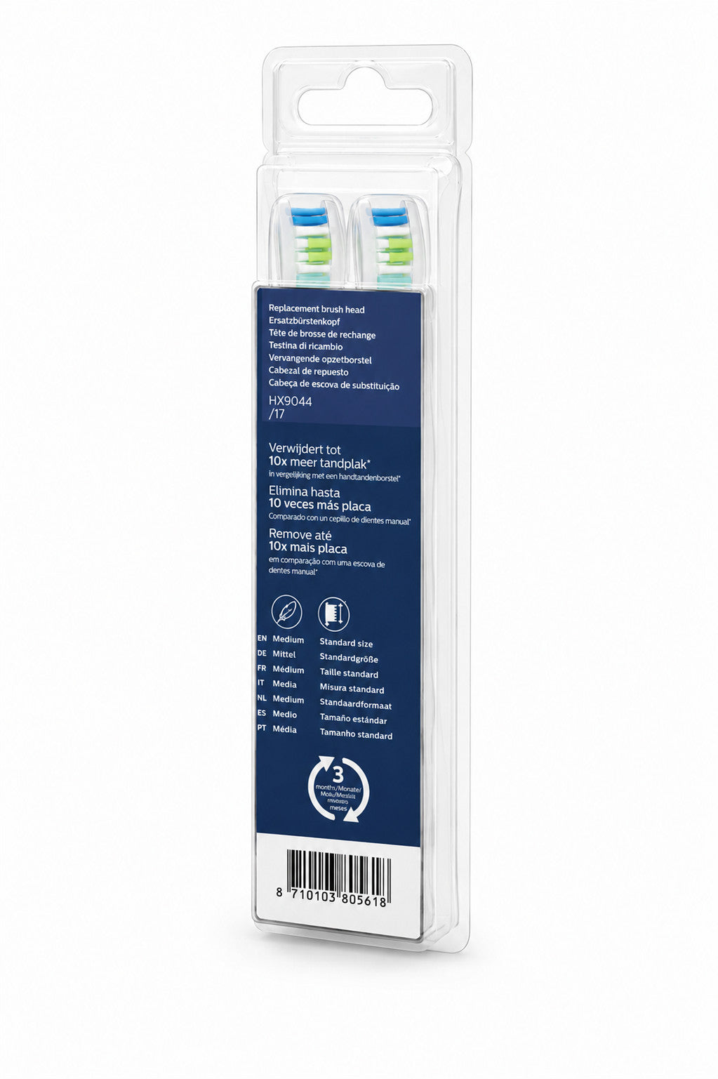 8 Pack Philips Sonicare HX9044/17 DiamondClean Replacement Brush Heads - White