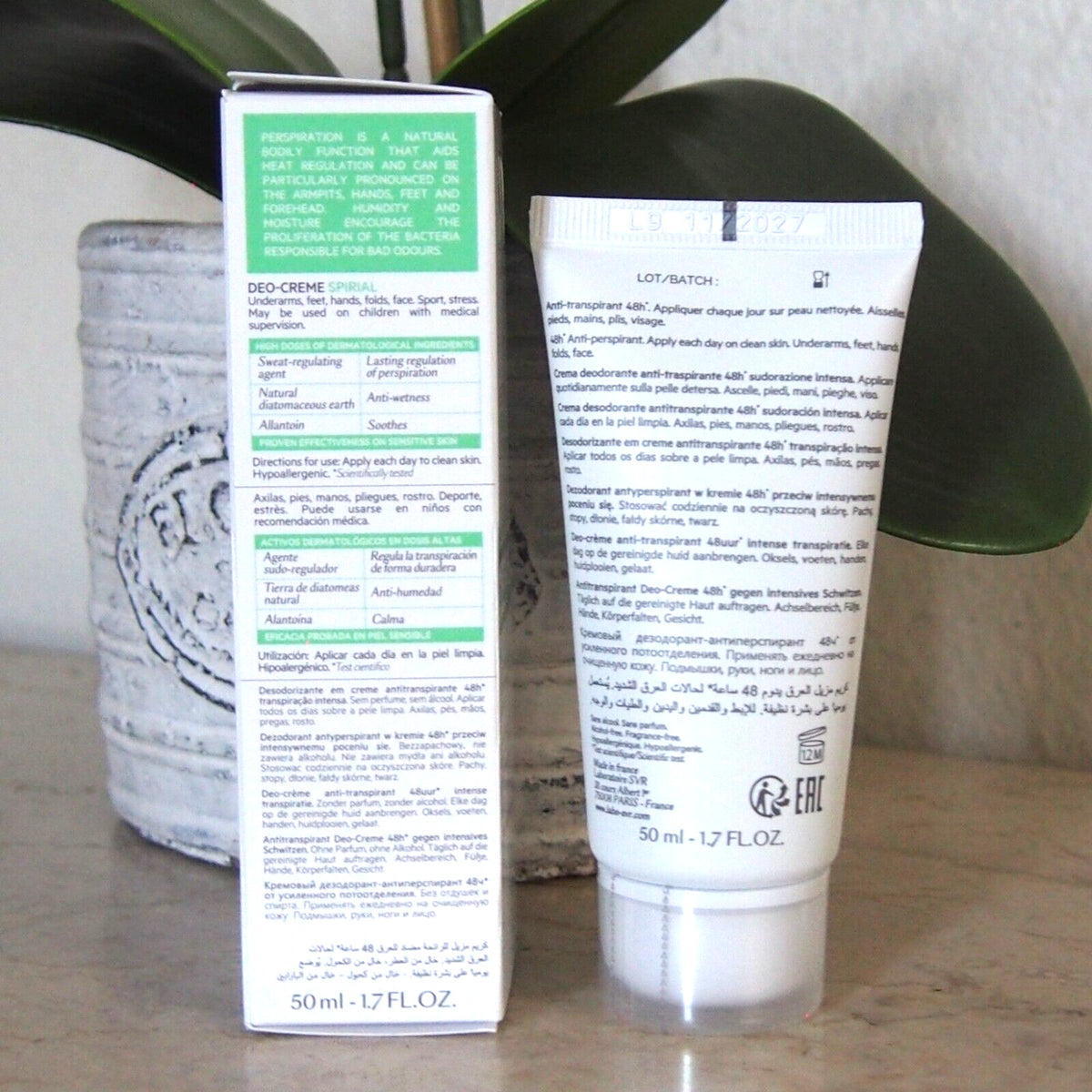 SVR Spirial 48H Anti-Perspirant Deodorant Cream for Sensitive Skin 50ml