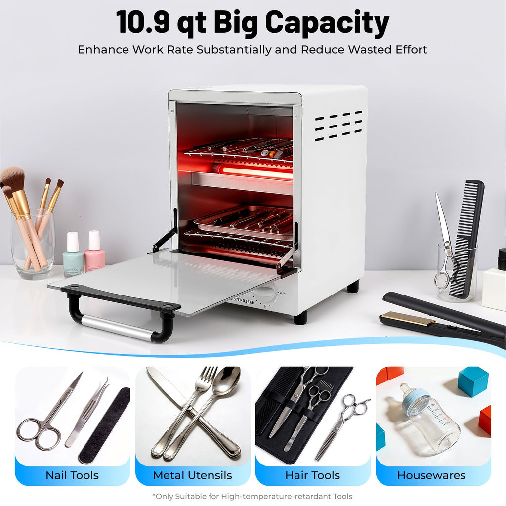 High-Temperature Nail Tool Sterilizer Machine 10.9 Qt Tabletop UV Sterilizer